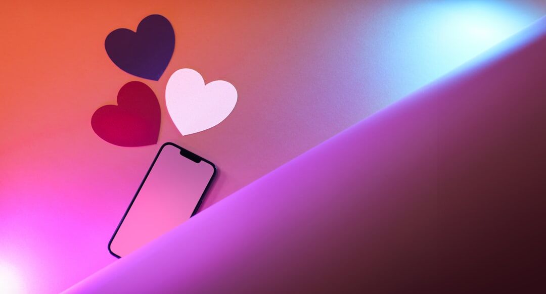 smartphone screen with likes