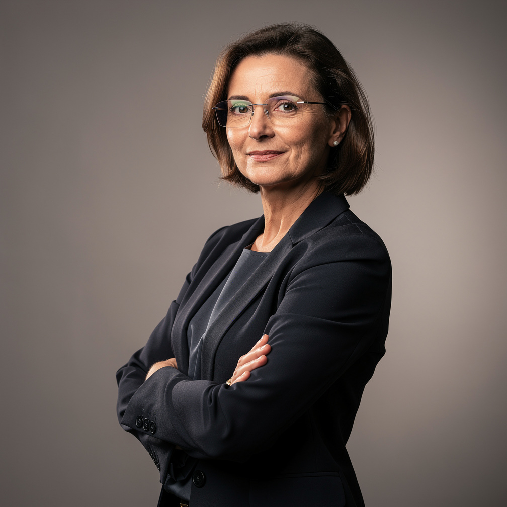 Portrait of a European female psychology researcher