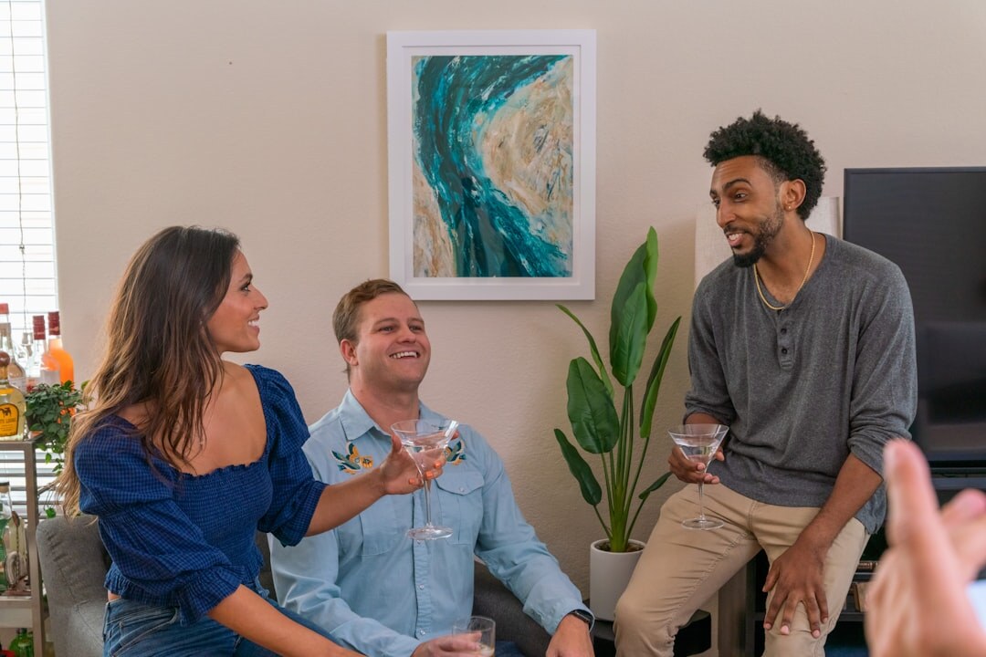 diverse people discussing trends